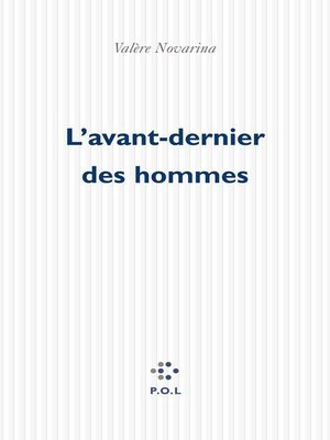 cover image of L'avant-dernier des hommes